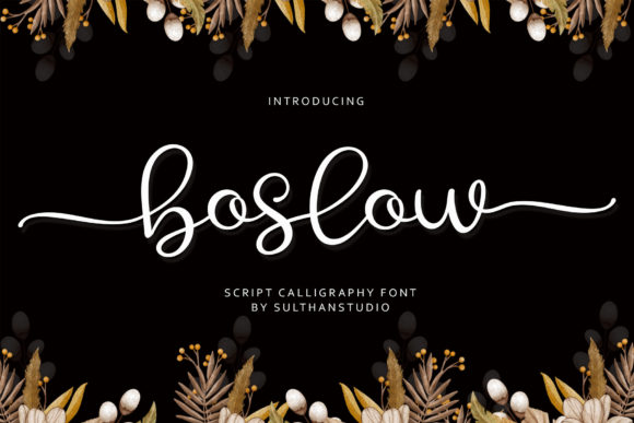 Boslow: A Playful Script Font for Editorial Design