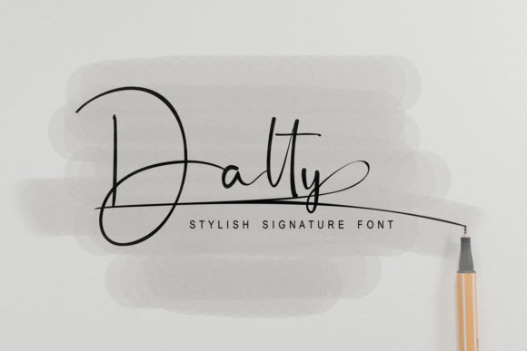 Dalty: A Graceful Script Font for Handmade Labels and Invitations
