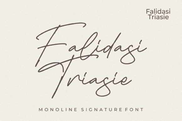 Falidasi Triasie: The Elegant Script Font for Handmade Brands