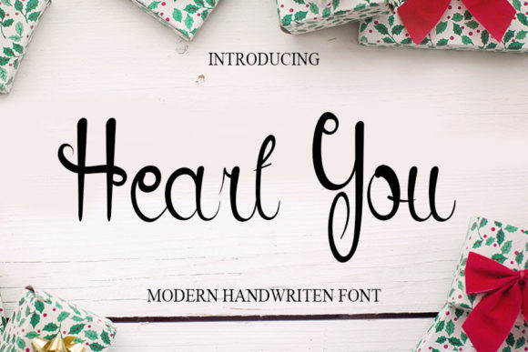 Heart You: A Handwritten Font for Elegant Craft Designs