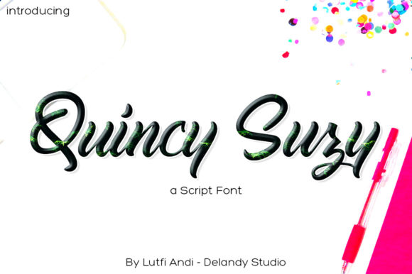 Quincy Suzy: Elevating Editorial Design with Elegant Script Typography