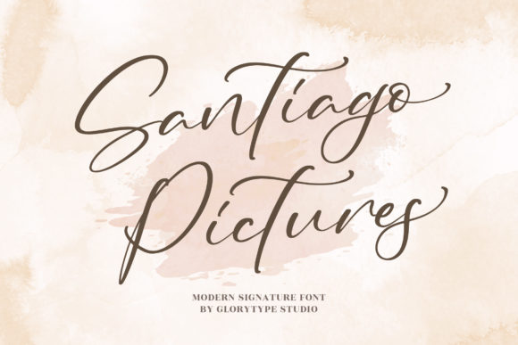 Santiago Pictures: A Charming Script Font for Handmade Labels and Invitations